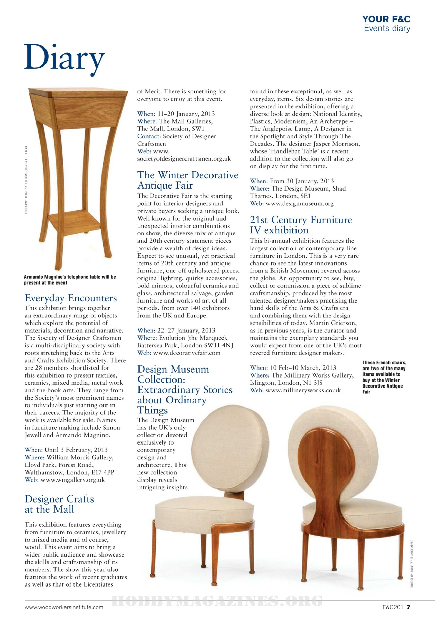 Furniture & Cabinetmaking 201 2013-01